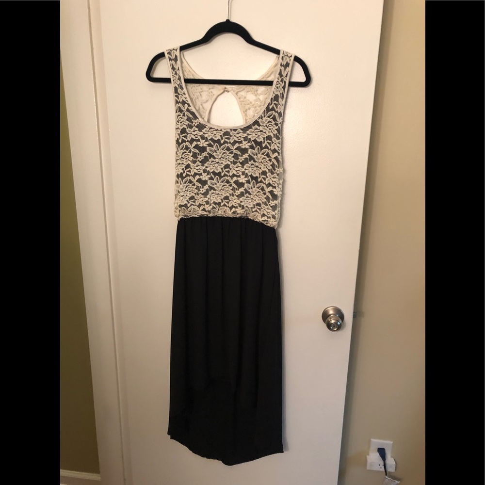 Lace/black high low dress